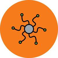Connections Filled Multi Circle Icon vector