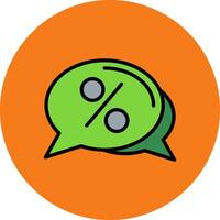 Discount Filled Multi Circle Icon vector