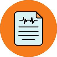 Medical Report Filled Multi Circle Icon vector