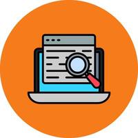Search Data Filled Multi Circle Icon vector