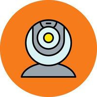 web camera Filled Multi Circle Icon vector