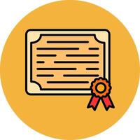 Certificate Circle Icon vector