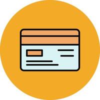 Credit Card Filled Multi Circle Icon vector