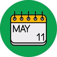 May Filled Multi Circle Icon vector