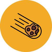 Meteorites Filled Multi Circle Icon vector