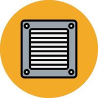 Ventilation Filled Multi Circle Icon vector