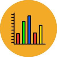 Statistics Filled Multi Circle Icon vector