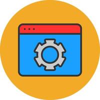 Web Optimization Filled Multi Circle Icon vector