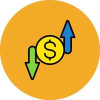 Wage Filled Multi Circle Icon vector
