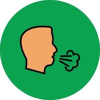 Dry Cough Filled Multi Circle Icon vector