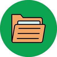 Folder Filled Multi Circle Icon vector