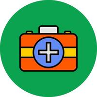 Medical kit Filled Multi Circle Icon vector