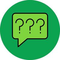 Question Filled Multi Circle Icon vector