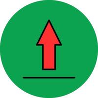 Up Sign Filled Multi Circle Icon vector