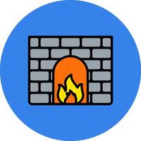 Firewall Filled Multi Circle Icon vector