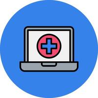 Online Medical Filled Multi Circle Icon vector