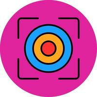 Target Filled Multi Circle Icon vector