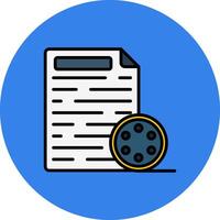 Transcript Filled Multi Circle Icon vector