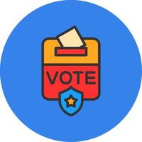 Voting Box Filled Multi Circle Icon vector