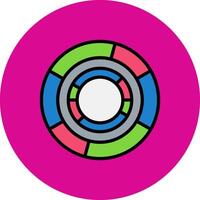 Chart Filled Multi Circle Icon vector