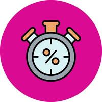 Timer Filled Multi Circle Icon vector