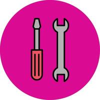 Tools Filled Multi Circle Icon vector
