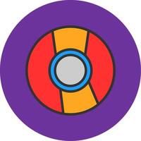 Cd Filled Multi Circle Icon vector