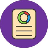 Pie Chart Filled Multi Circle Icon vector