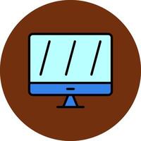 Computer Filled Multi Circle Icon vector