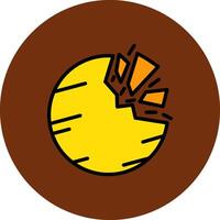 Destroyed Planet Filled Multi Circle Icon vector