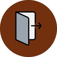 Logout Filled Multi Circle Icon vector