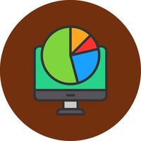 Statics Filled Multi Circle Icon vector