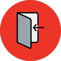 Logout Filled Multi Circle Icon vector
