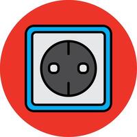 socket Filled Multi Circle Icon vector