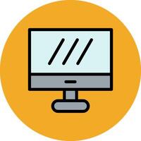 Computer screen Filled Multi Circle Icon vector