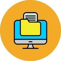 File Filled Multi Circle Icon vector
