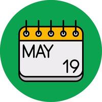 May Filled Multi Circle Icon vector