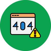 Error404 Filled Multi Circle Icon vector