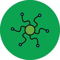 Mind Map Filled Multi Circle Icon vector