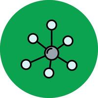 Network Filled Multi Circle Icon vector