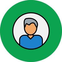 Profile Filled Multi Circle Icon vector