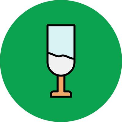 White Wine Filled Multi Circle Icon