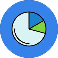 pie chart Filled Multi Circle Icon vector