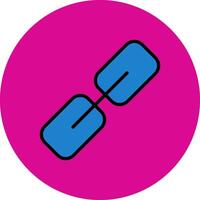 Hyperlink Filled Multi Circle Icon vector