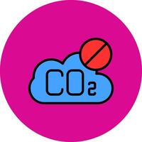 No CO2 Filled Multi Circle Icon vector