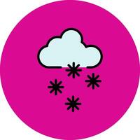 Snowfall Filled Multi Circle Icon vector