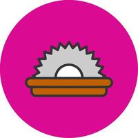 Saw Filled Multi Circle Icon vector