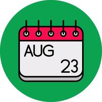 August Filled Multi Circle Icon vector
