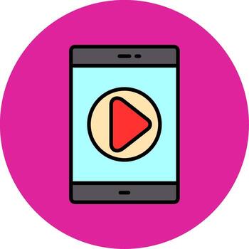tutorial lleno multi circulo icono vector