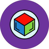 3D Filled Multi Circle Icon vector